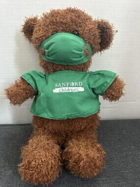 Steven Smith Sanford Children’s Hospital Teddy Bear Doctor Nurse Scrubs Mask Plu